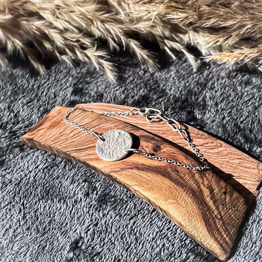 Bracelet Médaille martelée